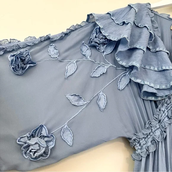 Fillyboo Lotus Duster Maxi Dress in Rain Song Blue - Picture 10 of 16